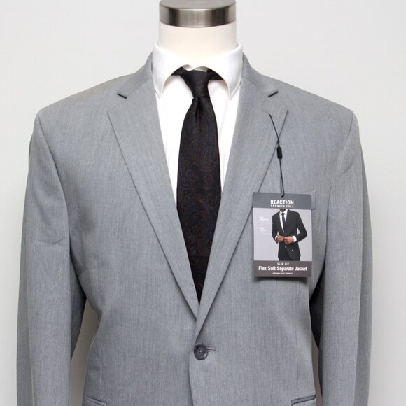 Kenneth Cole Reaction‎ Men's 2 pc Suit Blazer 46R Jacket Pants 34Wx34L E02121 - Picture 5 of 15